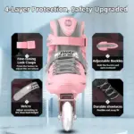 SWAY S091 Adjustable Inline Skates – Kids Recreational (Full Flash Wheels) - Image 2