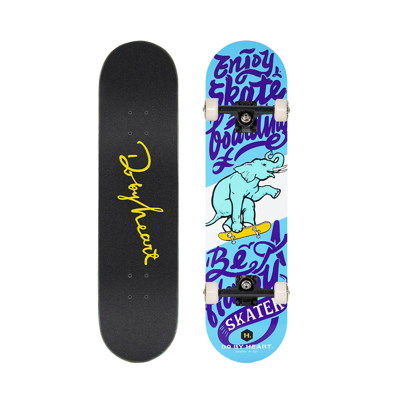 DBH-P01 DBH-P01 Elephant & Blue Swirl Skateboard - Image 1